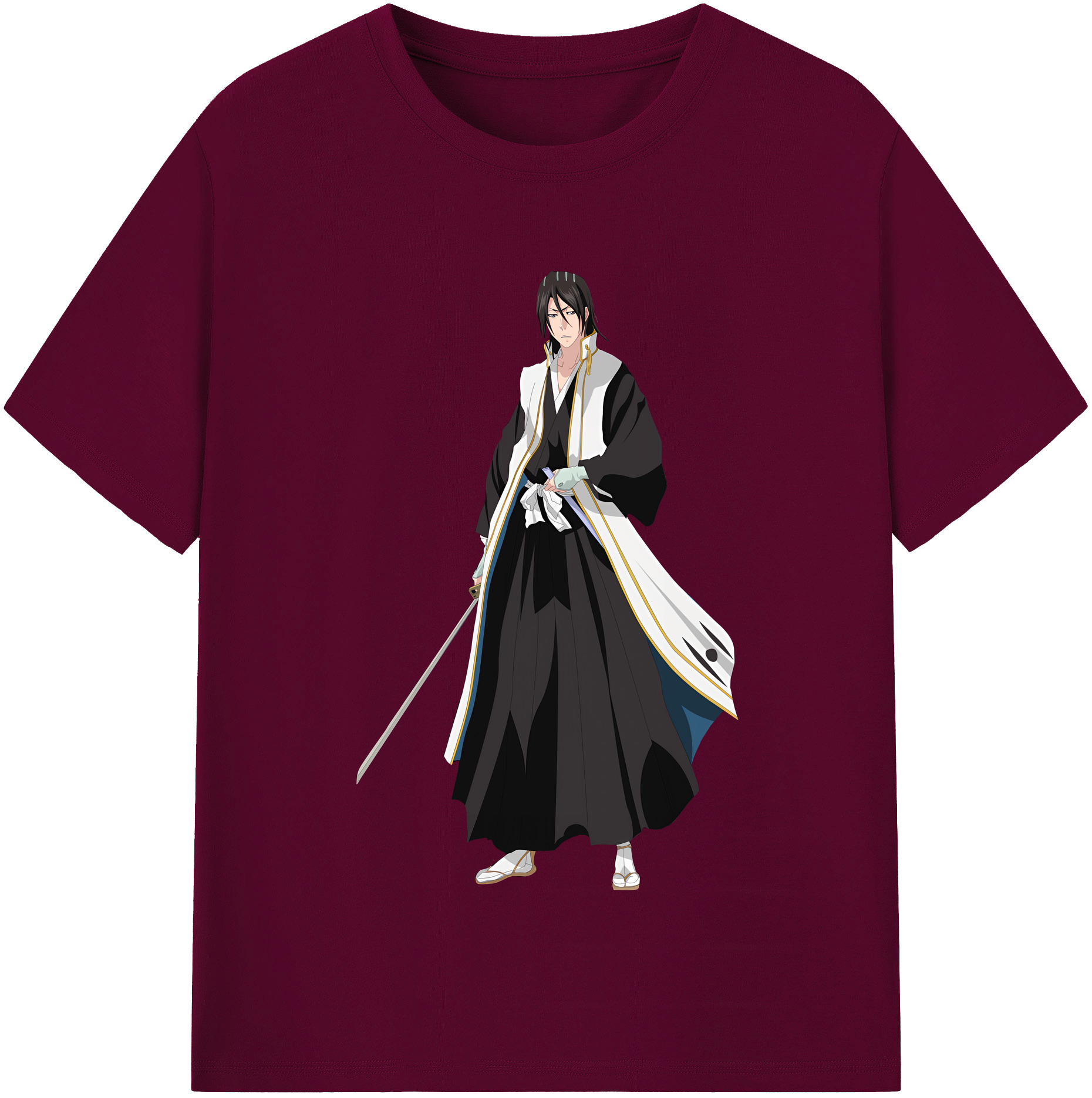 （画像用） ブリーチ くちき びゃくや BLEACH Kuchiki Byakuya レディースカジュアルプリントTシャツ（綿100％）